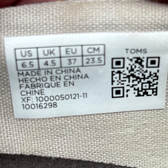 TOMS Light Gray Canvas Slip-Ons - Picture 9 of 9